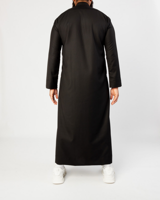 Saudi Qamis "Cashmere Elite" Zwart