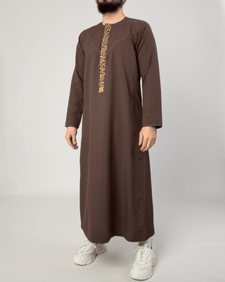 Arabische Borduursels Qamis "Taupe"