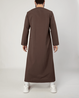 Arabische Borduursels Qamis "Taupe"