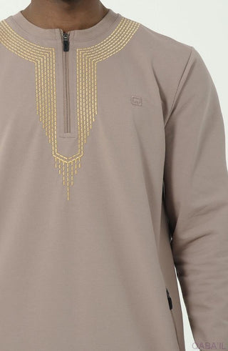 Qaba'il Sham Taupe Jogging Qamis