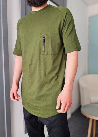 Technical Lang T-shirt Groen van Qawy