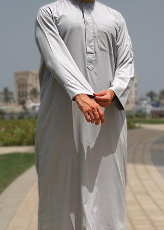 Custom Qamis Classic Grijs in katoen.