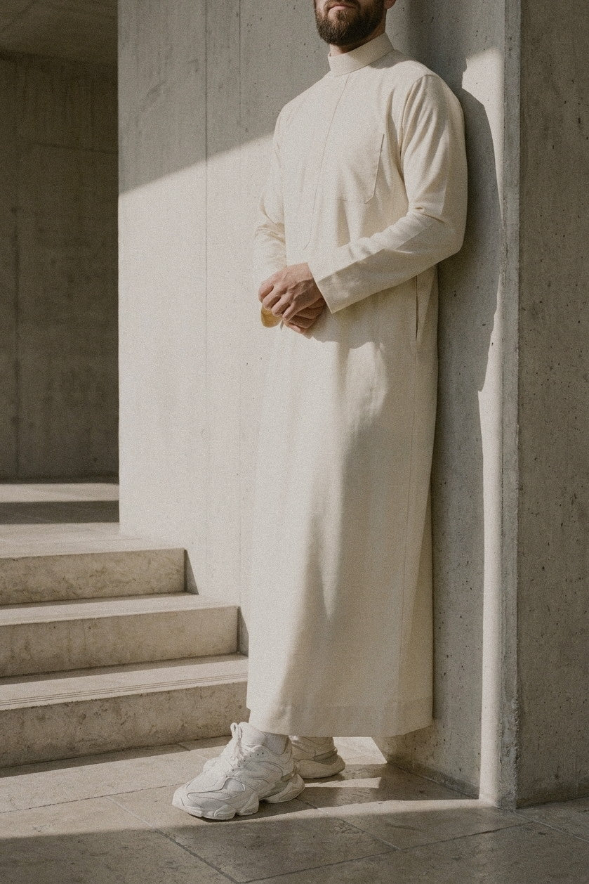 Saudi Qamis "Cashmere Elite" Cream