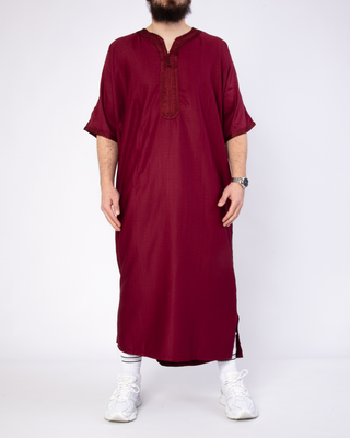 Marokkaanse Kandora 'Nador' Bordeaux van Rafiq