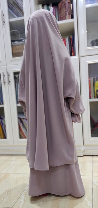 2piece Jilbab voor Meisjes Beige