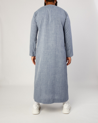 Emirati Qamis "Imperial Elite" Melange Blauw