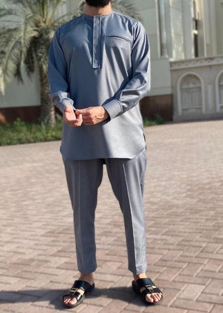 Nigerian Suit Nayja Grijs van Custom Qamis