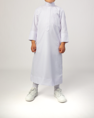 Saudi Qamis voor Jongens "Cashmere Elite" Wit