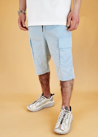 Bermuda Chino 'Cargo' Babyblauw van New Heritage