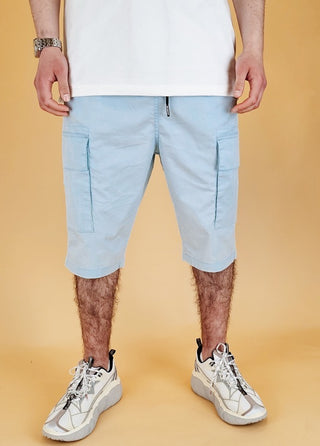 Bermuda Chino 'Cargo' Babyblauw van New Heritage