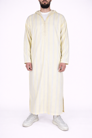 Marokkaanse Djellaba 'Marrakesh' Geel van Rafiq