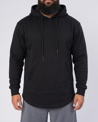 Oversized Hoodie Refined Zwart studiofoto