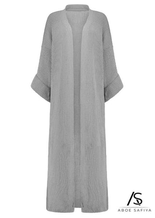 Oversized Kimono Vest 'Sekinah' Grijs