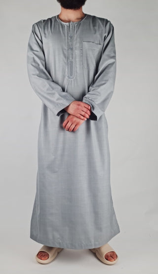 Marokkaanse Qamis 'Checker' Grey van Zein