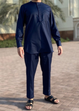 Nigerian Suit 'Nayja' Navy van Custom Qamis