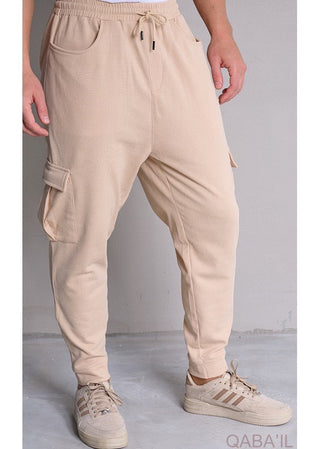 Cargo broek 'Flex' Beige van Qaba'il