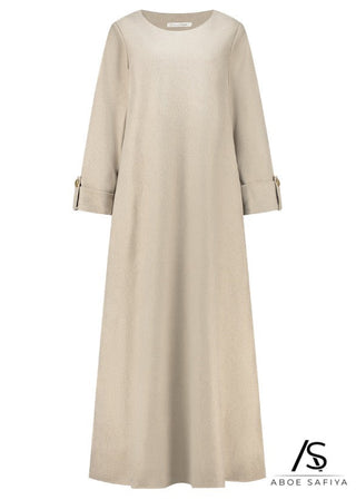 Winter Abaya 'Asiya' Beige