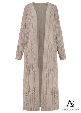 Oversized Kimono Vest Yasmina Taupe