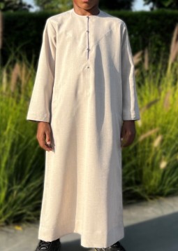 Emirati Beige Imperial Kids - Custom Qamis